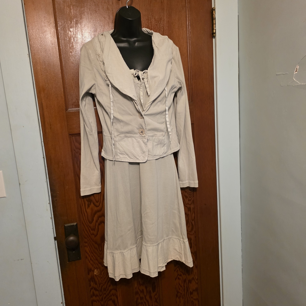 2 Piece Elegant Cream Women's Dress